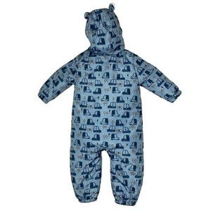 Baby outerwear bodysuit jacket onesie blue tractor print size 2M-6M